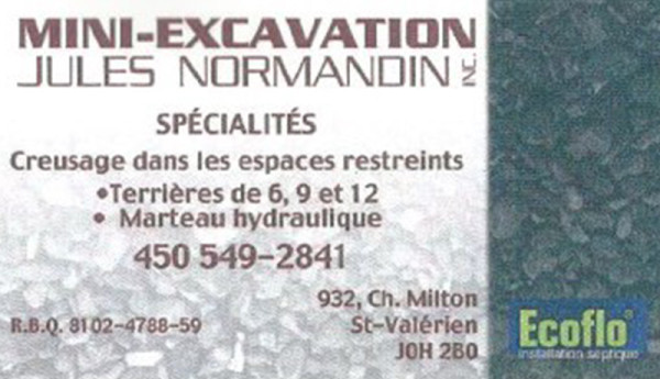 Mini-Excavation Jules Normandin - Logo