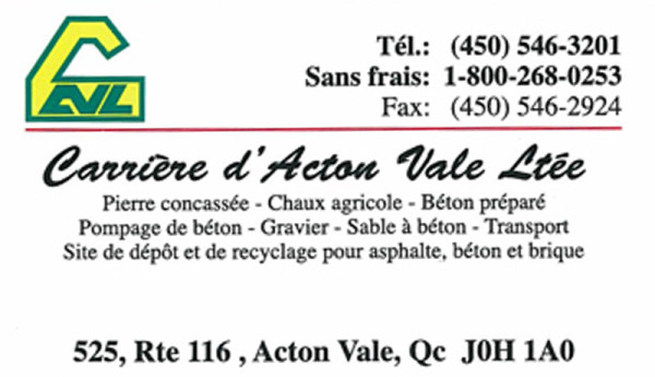 Carrière d’Acton Vale Ltée - Logo
